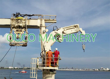 2.5 Ton Marine Folding Jib Crane Steel Structures 360 Degree Continually Rotary