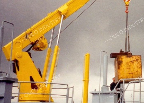 contrôle industriel de PLC de 1T 8M Telescopic Marine Deck Crane